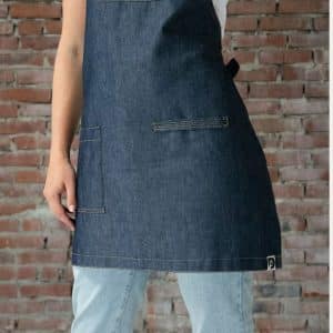 Denim spijkerstof horeca halterschort Jannink