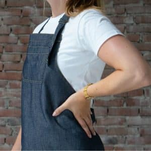 Denim spijkerstof schorten horeca Jannink