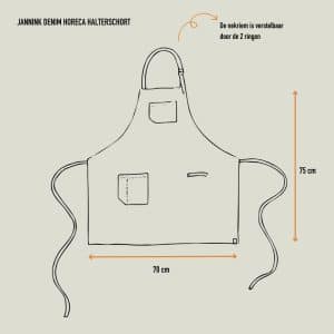 Denim schort spijkerstof horeca Jannink