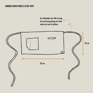 Jannink Horeca bistro sloof (kort) spijkerstof denim